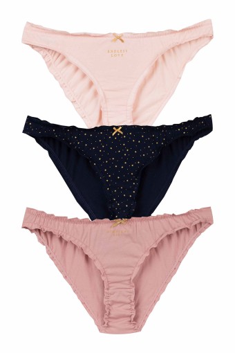 DOMİNANT - Dominant Kadın Slip Bikini Külot Fırfırlı