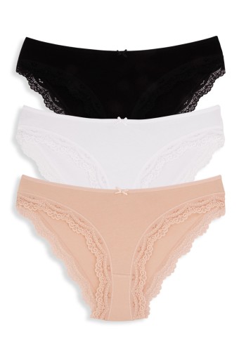 DOMİNANT - Dominant Kadın Slip Bikini Külot Kenarları Dantelli