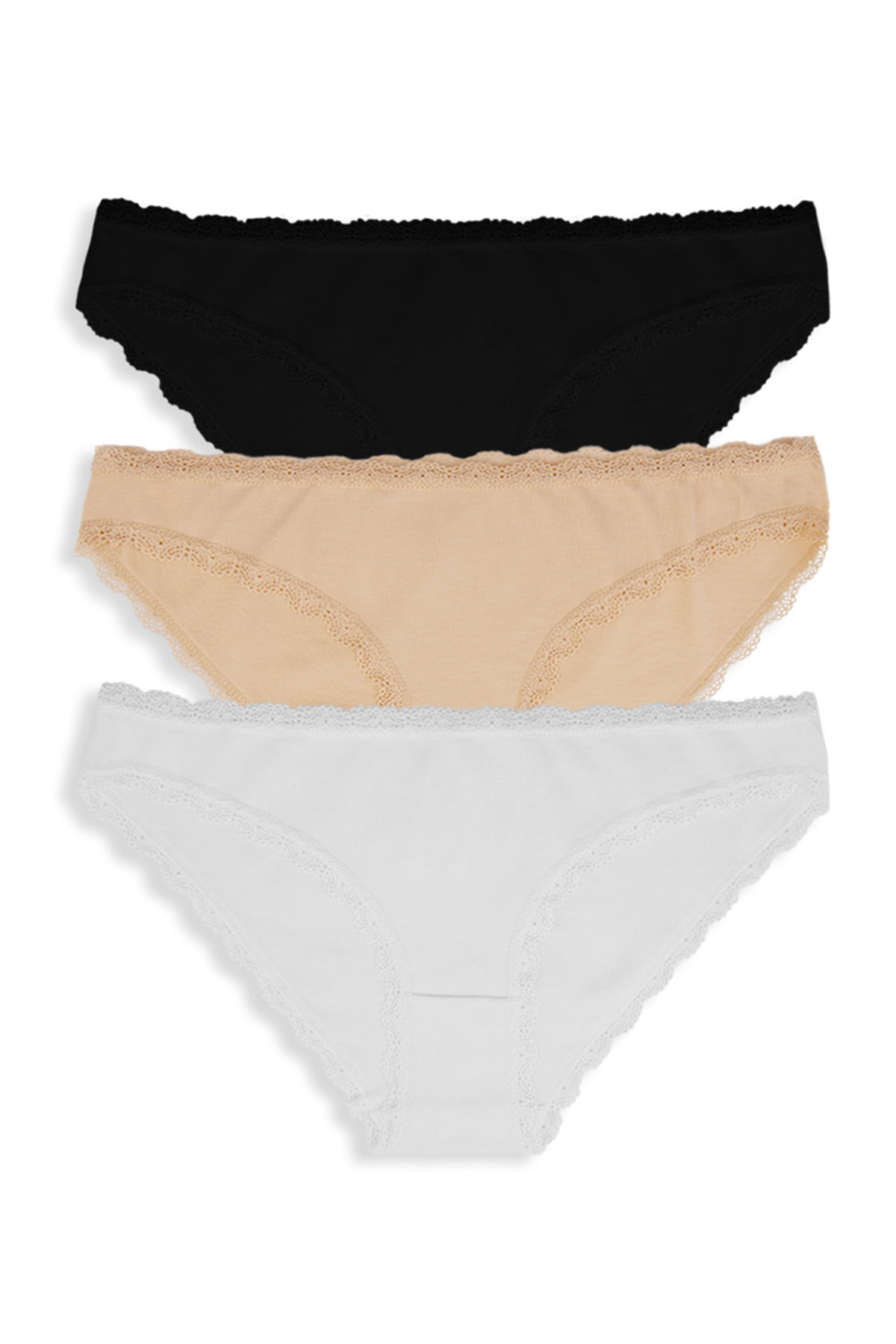 Dominant Kadın Slip Bikini Külot Kenarları Dantelli - Thumbnail