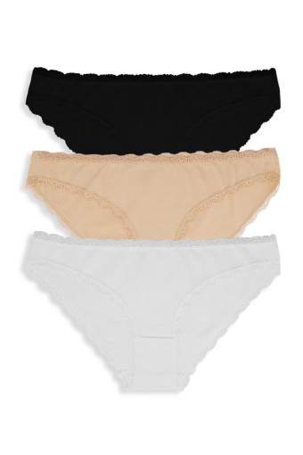 DOMİNANT - Dominant Kadın Slip Bikini Külot Kenarları Dantelli