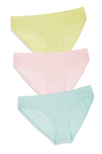 DOMİNANT - Dominant Kadın Slip Külot 3'lü Pamuk - Asorti