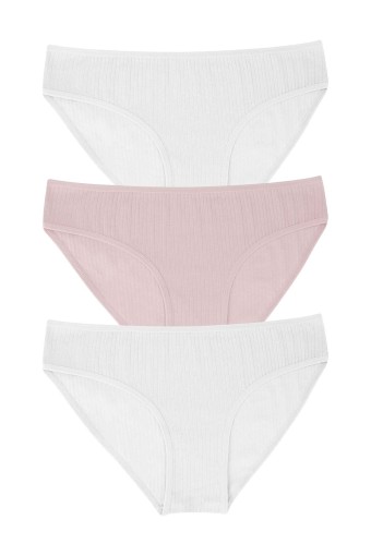 DOMİNANT - Dominant Kadın Slip Külot 3'lü Pamuk - Asorti