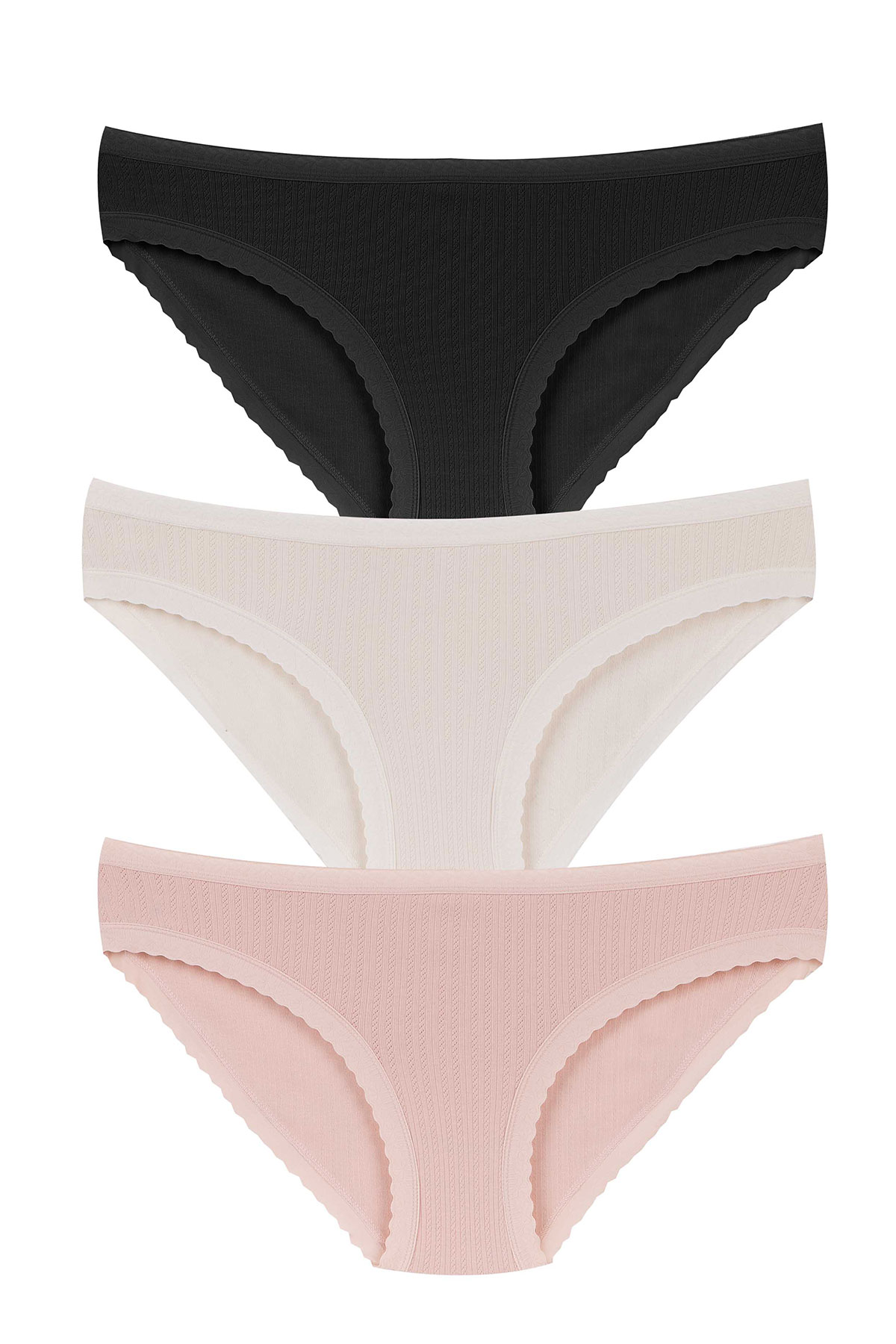 Dominant Kadın Slip Külot Beli Dantelli Jakarlı - Thumbnail