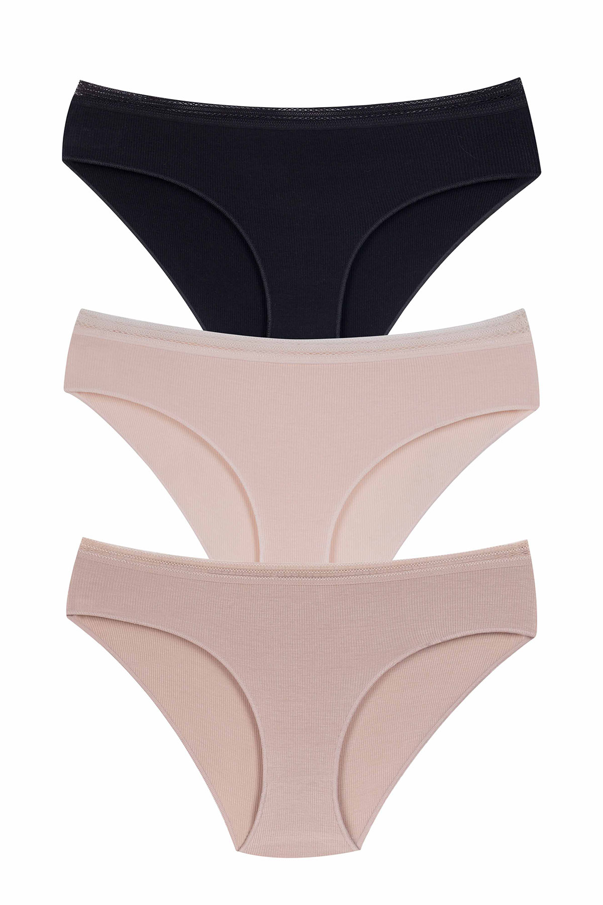 Dominant Kadın Slip Külot Beli Dantelli Raporlu - Thumbnail