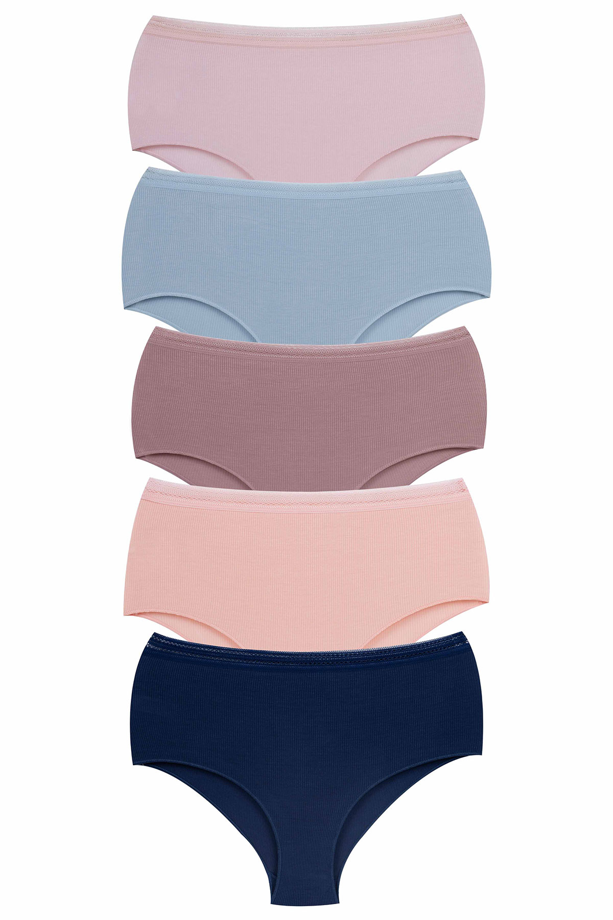 Dominant Kadın Slip Külot Beli Dantelli Raporlu - Thumbnail