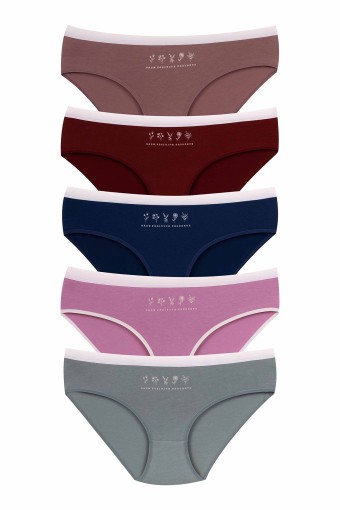 DOMİNANT - Dominant Kadın Slip Külot Büyük Beden Lastik Bel