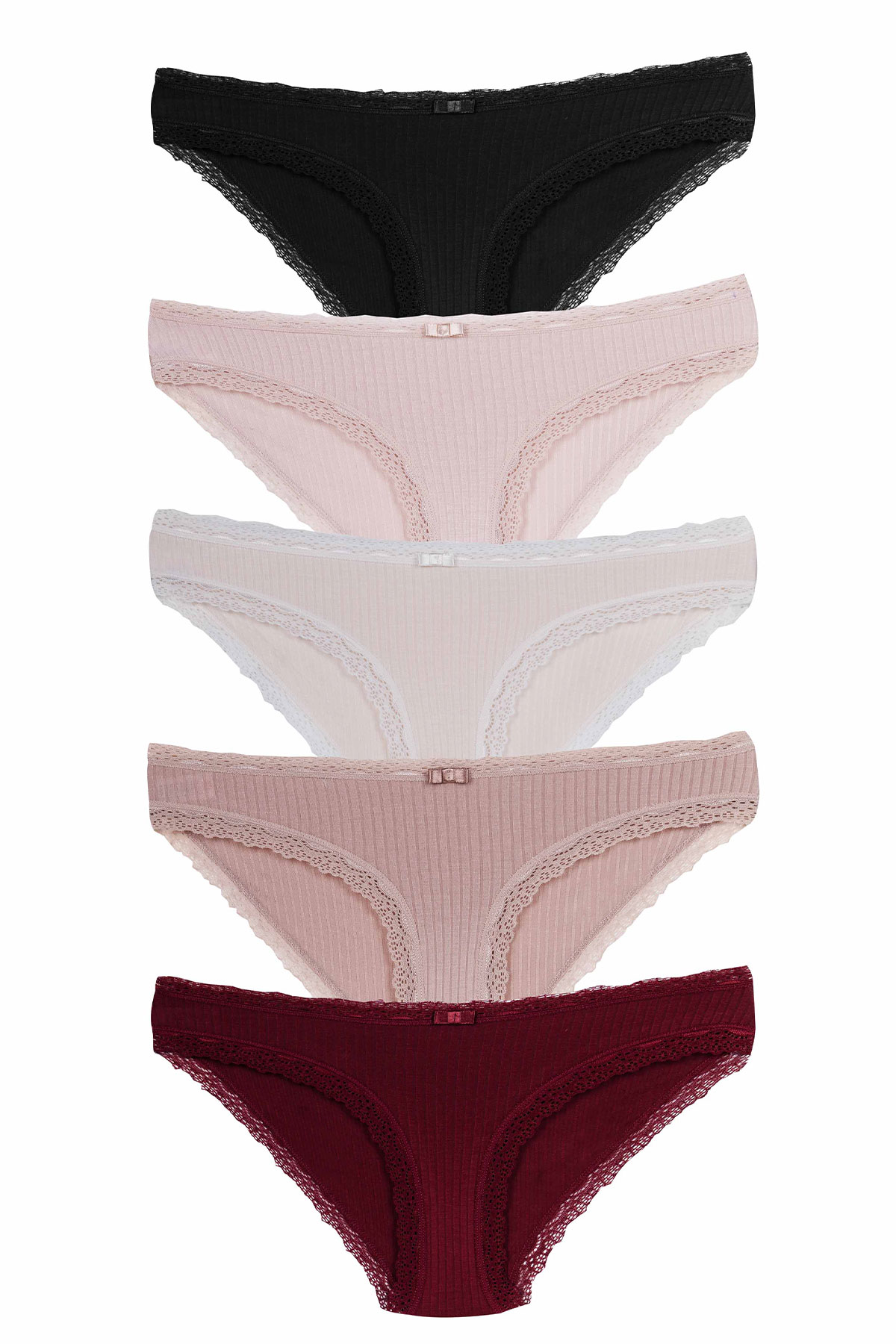 Dominant Kadın Slip Külot Dantelli Raporlu - Thumbnail