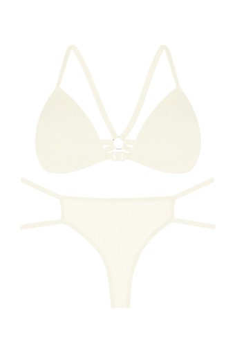 DOMİNANT - Dominant Kadın Sütyen Külot Takım - Ekru