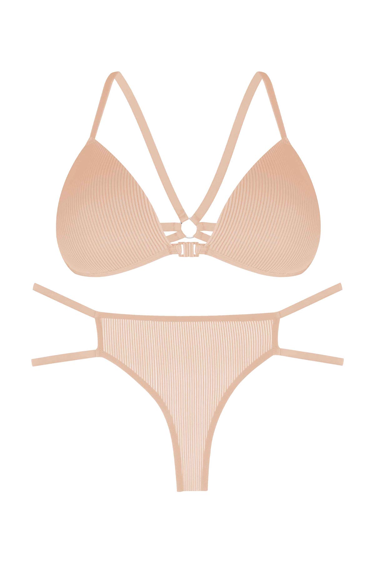 Dominant Kadın Sütyen Külot Takım - Ekru - Thumbnail