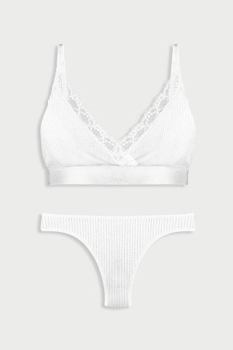DOMİNANT - Dominant Kadın Sütyen Külot Takım - Ekru