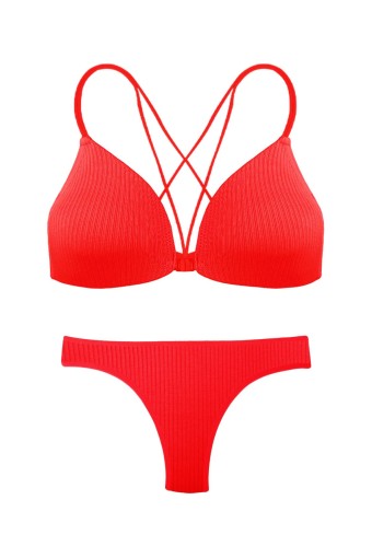 DOMİNANT - Dominant Kadın Sütyen Külot Takım - Kırmızı