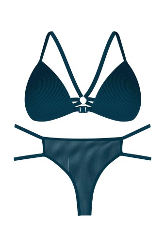 DOMİNANT - Dominant Kadın Sütyen Külot Takım - Petrol