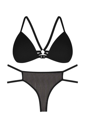 DOMİNANT - Dominant Kadın Sütyen Külot Takım - Siyah