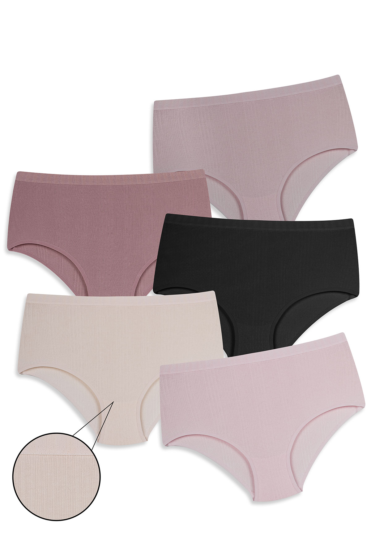 Dominant Kadın Yüksel Bel Bato Külot Beli Dantelli Jakarlı - Thumbnail