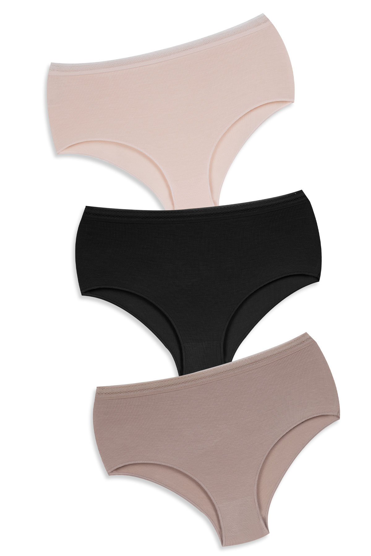 Dominant Kadın Yüksel Bel Bato Külot Beli Dantelli Raporlu - Thumbnail