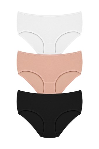 DOMİNANT - Dominant Kadın Yüksel Bel Bikini Külot Düz (1)