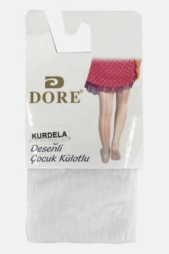 DORE-ROYAL - Dore-Royal Kız Çocuk İnce Külotlu Çorap Kalp Desenli