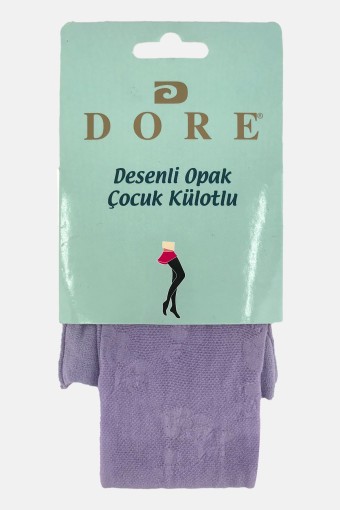 DORE-ROYAL - Dore-Royal Kız Çocuk İnce Külotlu Çorap Opak Desenli