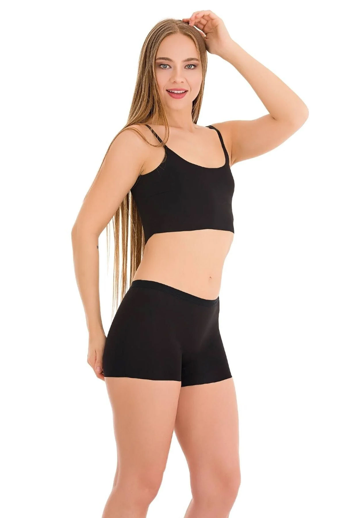 Dorya Kadın Slip Külot Kaydırmaz Lazer Kesim Şort - Thumbnail