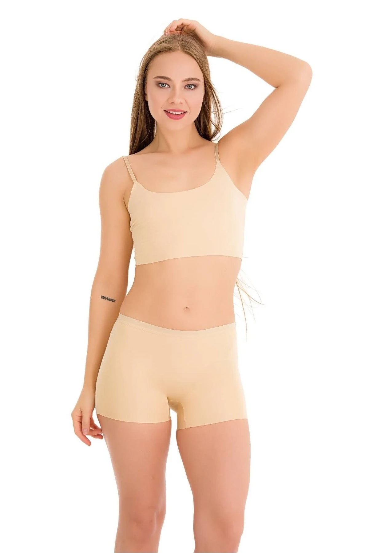 Dorya Kadın Slip Külot Kaydırmaz Lazer Kesim Şort - Thumbnail