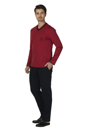 DS DAMAT - Ds Damat Erkek Pijama Takımı Uzun Kol V Yaka (1)