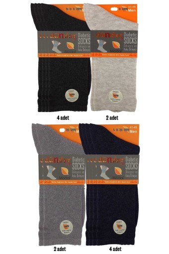 DÜNDAR - Dündar Erkek Dikişsiz ve Koku Önleyici Diabetic Şeker Çorabı (1)