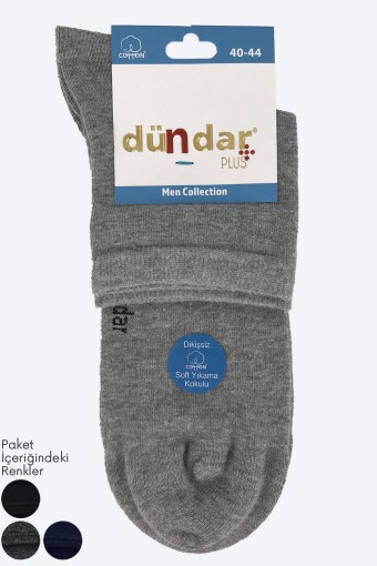 DÜNDAR - Dündar Erkek Penye Düz Yarım Konç Asorti