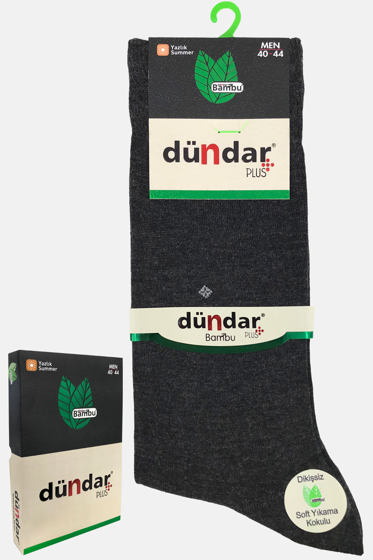 Dündar Erkek Soket Çorap Bambu - Thumbnail