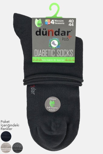 DÜNDAR - Dündar Erkek Kısa Konç Çorap Diabetic Bambu
