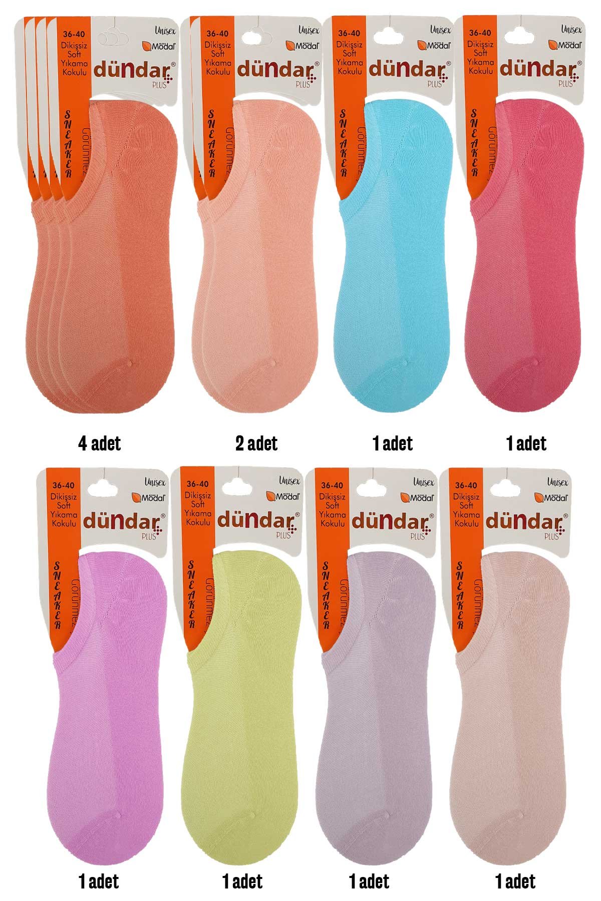 Dündar Kadın Sneaker Çorap Modal Görünmez Çorap - Thumbnail