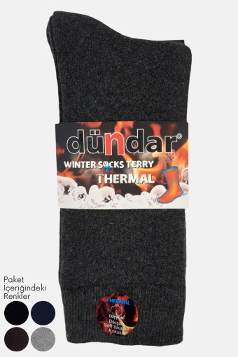 DÜNDAR - Dündar Plus Erkek Havlu Termal Soket Çorap