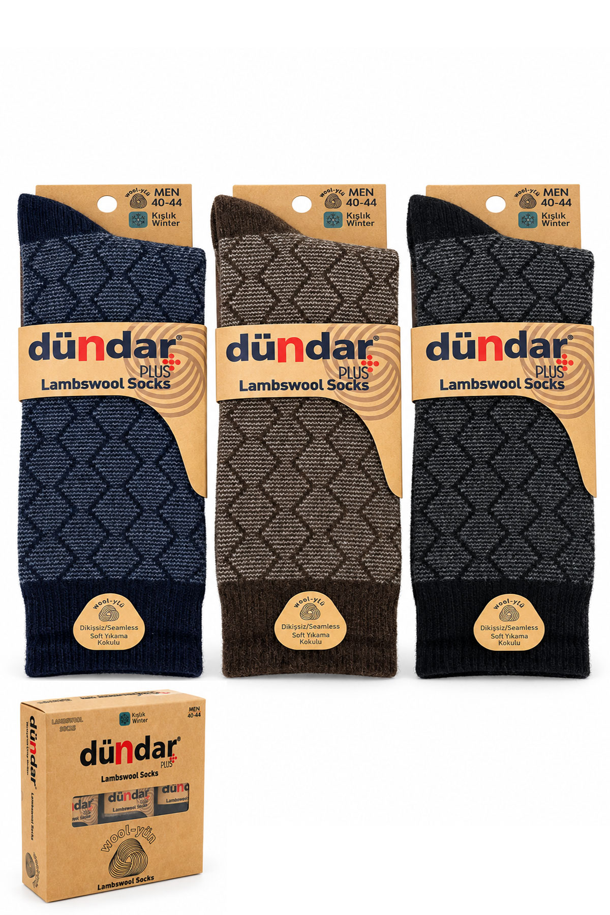 Dündar Plus Erkek Lambswool Soket Çorap - Thumbnail