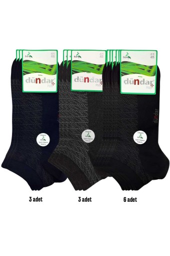 DÜNDAR - Dündar Plus Erkek Patik Çorap Bambu Desenli (1) DÜNDAR - Dündar Plus Erkek Patik Çorap Bambu Desenli (1)