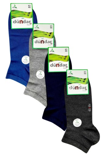DÜNDAR - Dündar Plus Erkek Patik Çorap Bambu Düz Asorti (1)