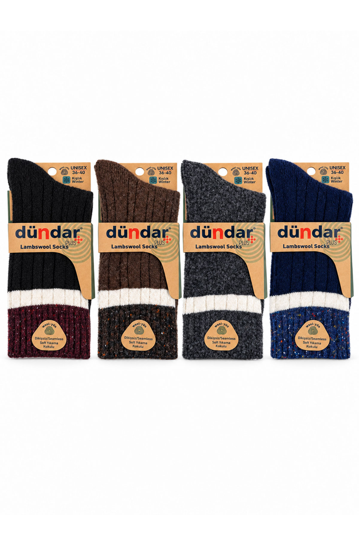 Dündar Plus Kadın Lambswool Soket Çorap - Thumbnail