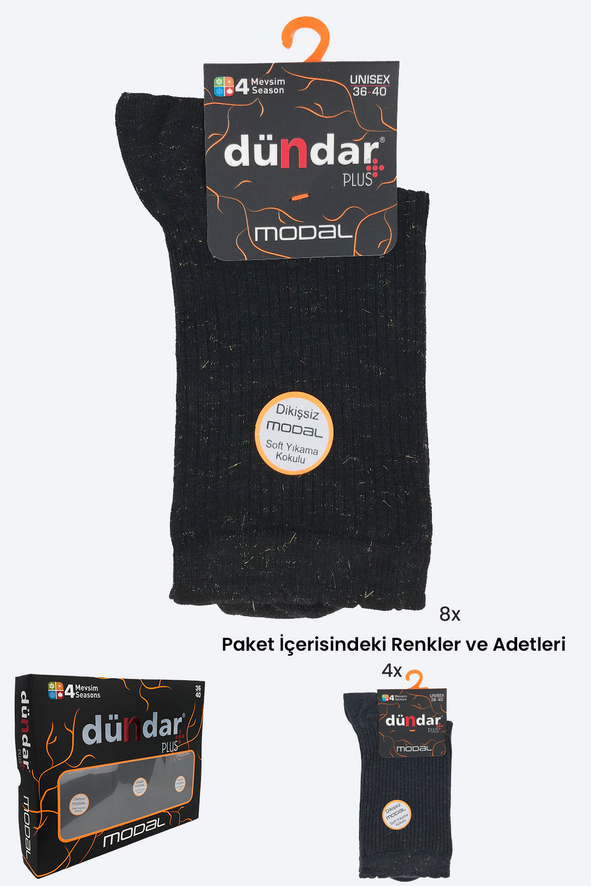 Dündar Plus Kadın Modal Soket Çorap - Thumbnail