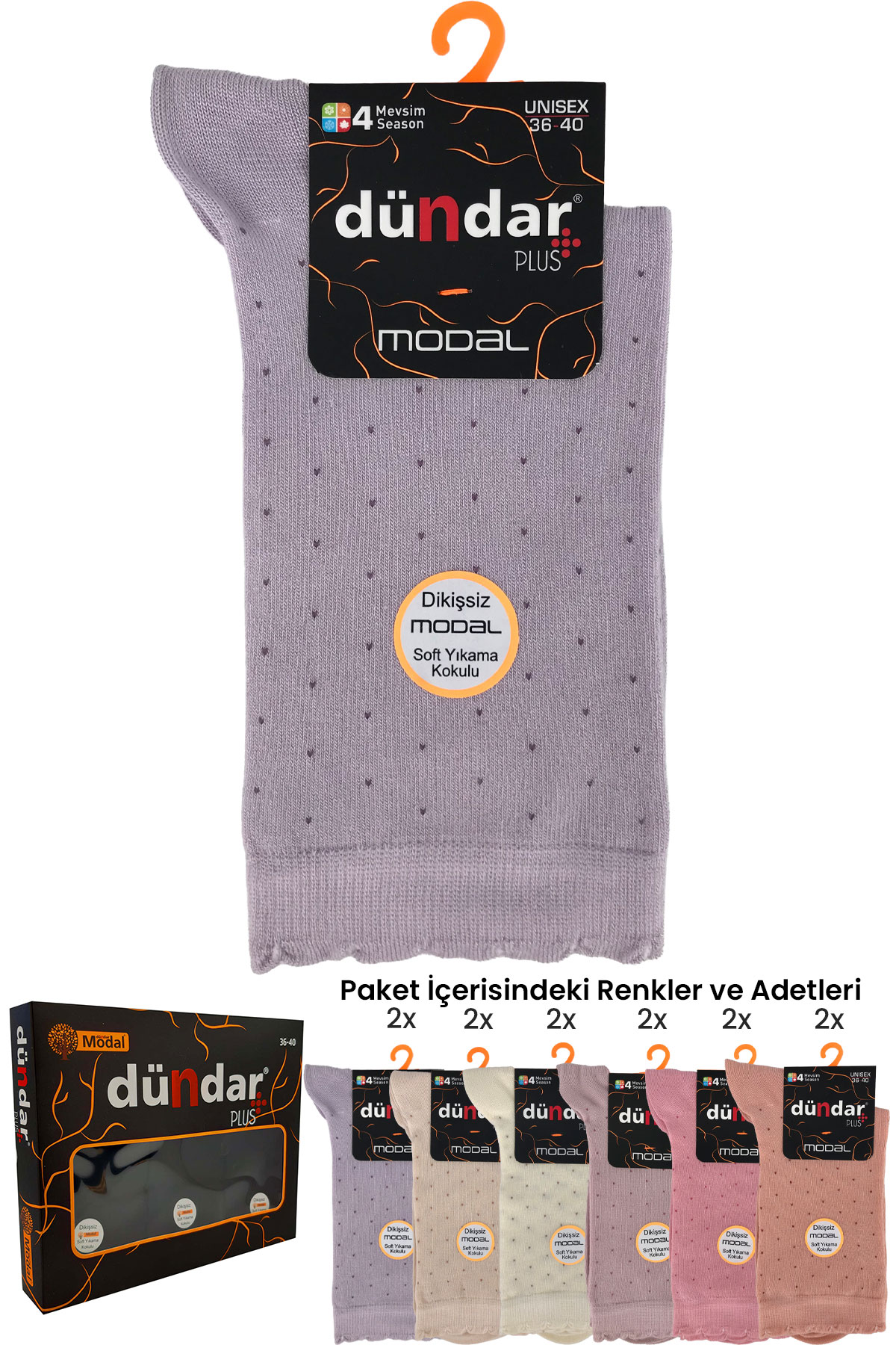 Dündar Plus Kadın Modal Soket Çorap - Thumbnail