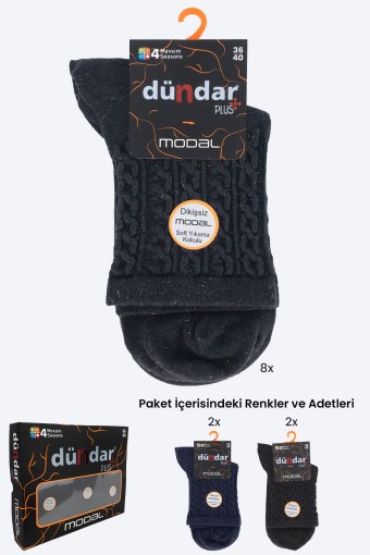 DÜNDAR - Dündar Plus Kadın Modal Soket Çorap (1)