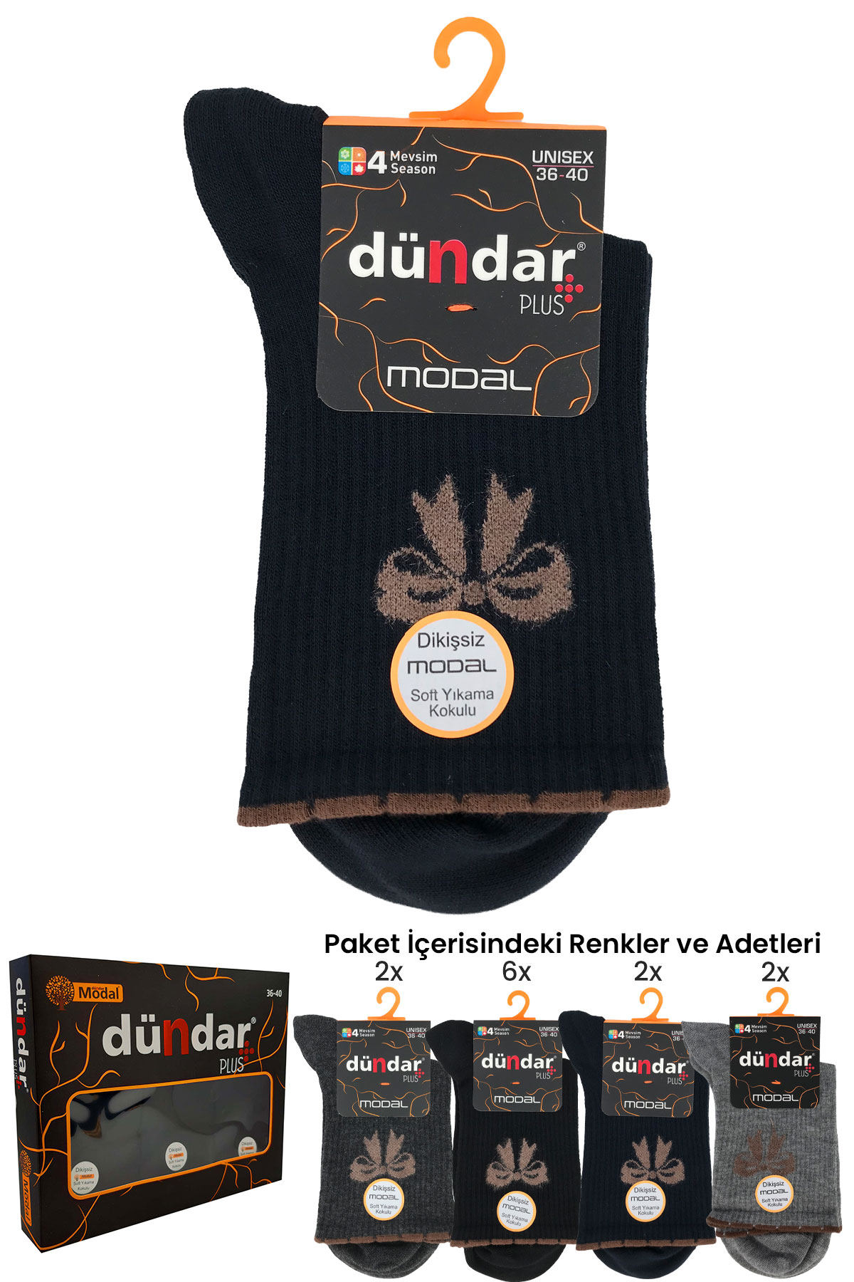 Dündar Plus Kadın Modal Soket Çorap - Thumbnail