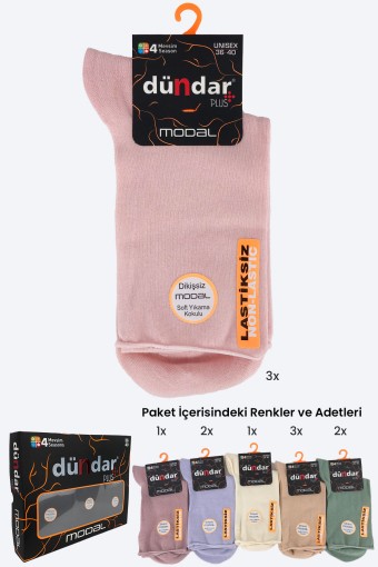 DÜNDAR - Dündar Plus Kadın Modal Soket Çorap (1)
