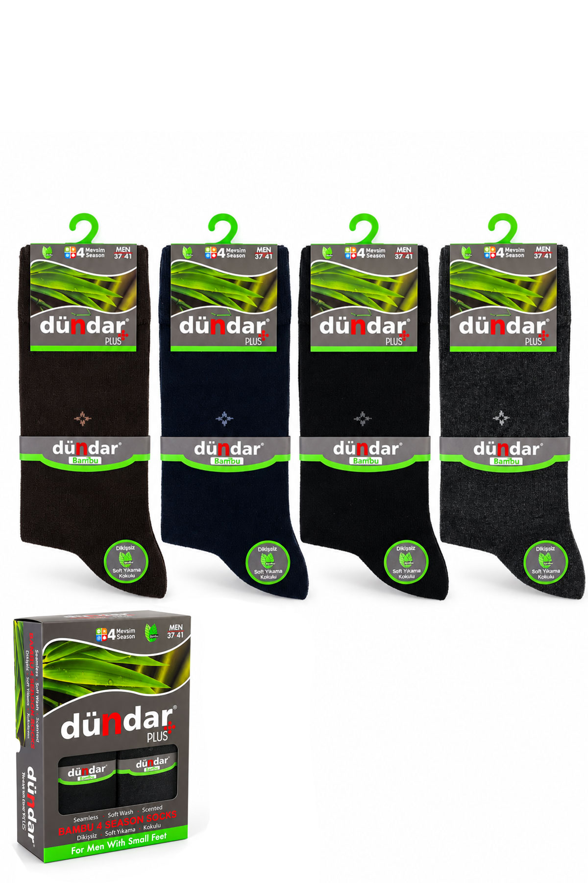 Dündar Plus Unisex Bambu Soket Çorap - Thumbnail