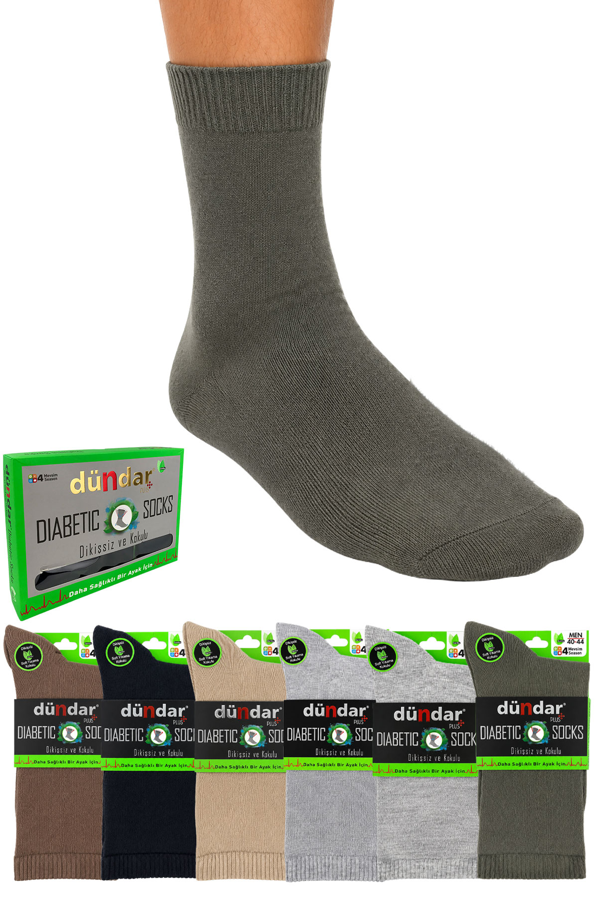 Dündar Plus Erkek Bambu Diabetic Şeker Çorabı - Thumbnail