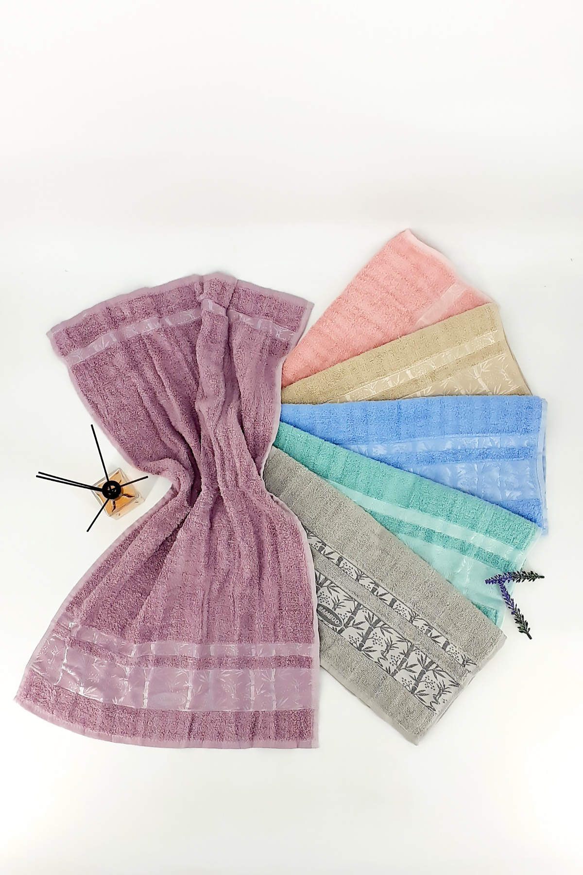 Durul Düz Renk El Yüz Havlusu Bambu 50x90 - Thumbnail