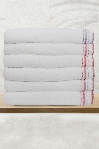 Durul Havlu - Durul Ece Bukle Jakarlı El Yüz Havlusu Düz 50x90