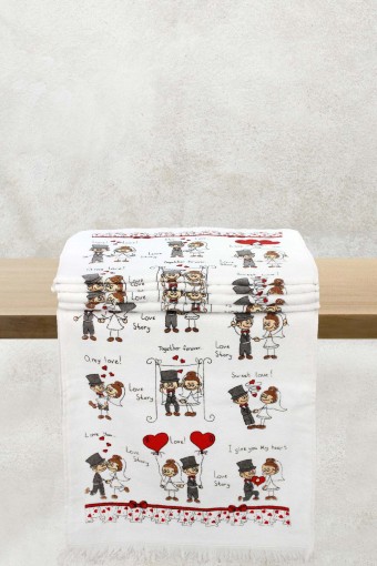 Durul Havlu - Durul Havlu Mutfak Havlu 40x60 Love Desen (1)