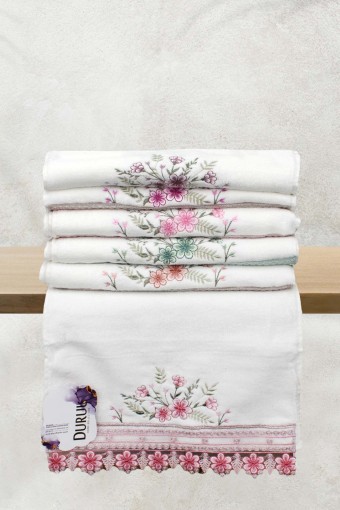 Durul Havlu - Durul Kadife 3D Nakışlı Larin Mutfak Havlusu 30x50