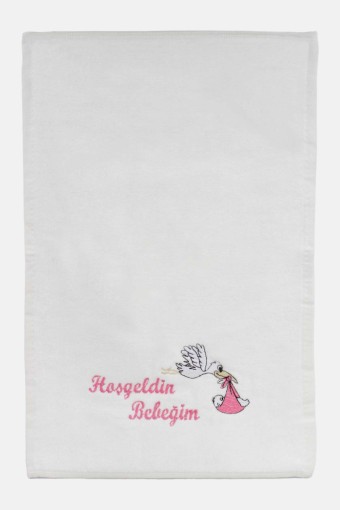 Durul Havlu - Durul Kadife Bebeğim Hoşgeldin Yazılı Mutfak Havlusu 30x50 (1)