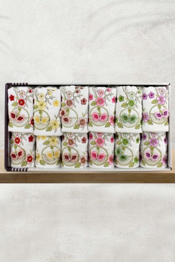 Durul Havlu - Durul Tutku Nakışlı Lora Analı Kızlı Set 30x50 50x90