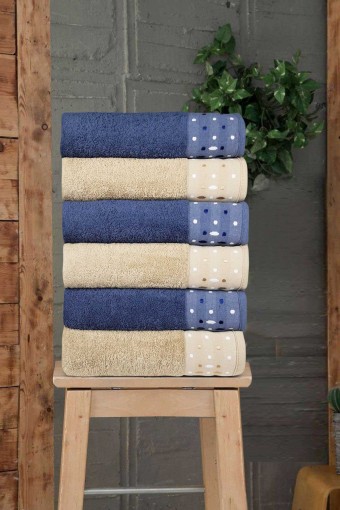 Durul Havlu - Durul Unisex Yetişkin Banyo Havlusu Ece Bukle Jakarlı Desen 1 70x140