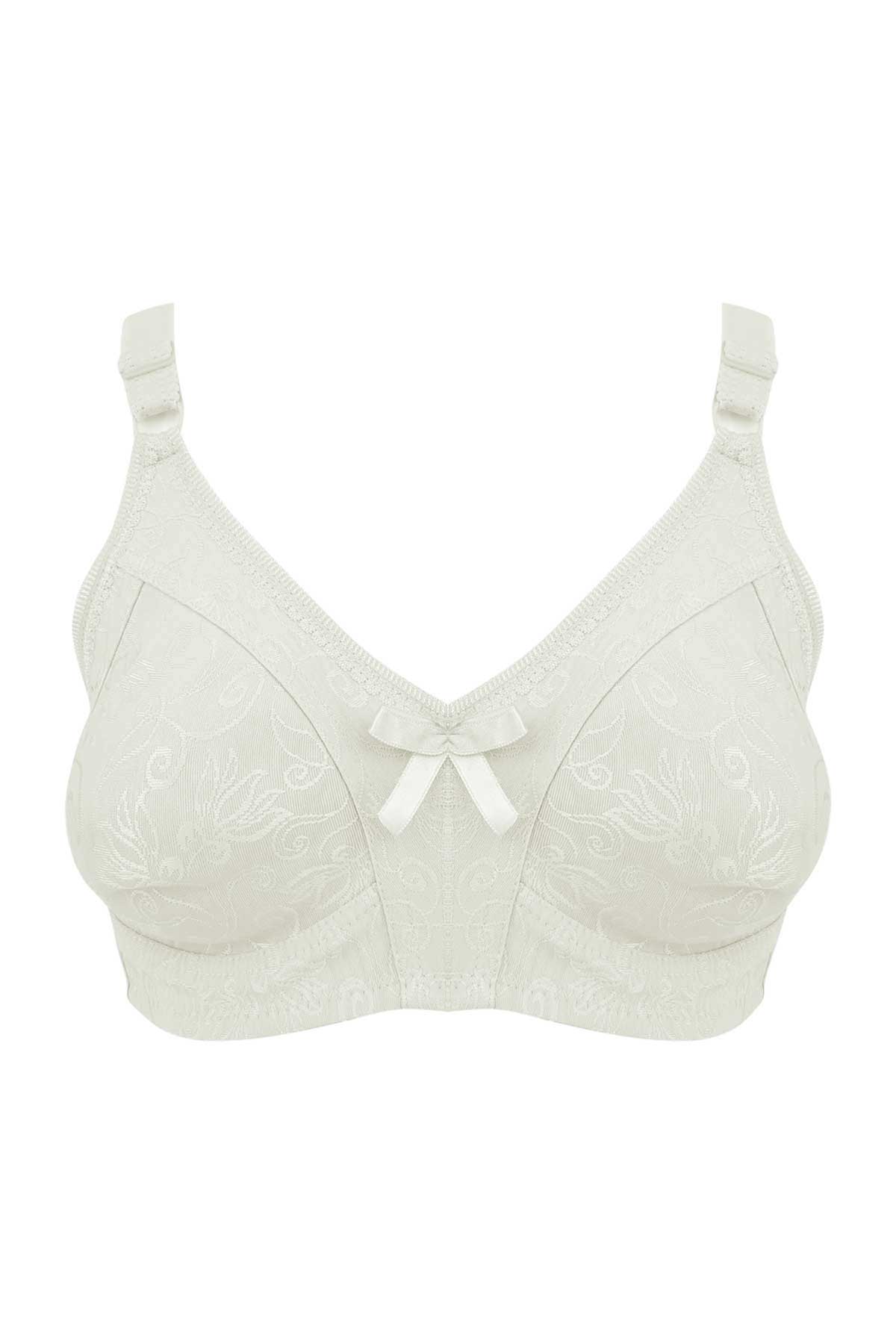 Ecem Kadın Toparlayıcı Sütyen Çiçek Desenli Lezli - Thumbnail